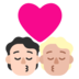 Kiss: Person, Person, Light Skin Tone, Medium-light Skin Tone Emoji Copy Paste ― 🧑🏻‍❤️‍💋‍🧑🏼 - microsoft