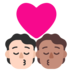 Kiss: Person, Person, Light Skin Tone, Medium Skin Tone Emoji Copy Paste ― 🧑🏻‍❤️‍💋‍🧑🏽 - microsoft