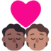 Kiss: Person, Person, Medium-dark Skin Tone, Medium Skin Tone Emoji Copy Paste ― 🧑🏾‍❤️‍💋‍🧑🏽 - microsoft