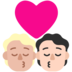 Kiss: Person, Person, Medium-light Skin Tone, Light Skin Tone Emoji Copy Paste ― 🧑🏼‍❤️‍💋‍🧑🏻 - microsoft