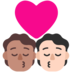 Kiss: Person, Person, Medium Skin Tone, Light Skin Tone Emoji Copy Paste ― 🧑🏽‍❤️‍💋‍🧑🏻 - microsoft