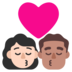 Kiss: Woman, Man, Light Skin Tone, Medium Skin Tone Emoji Copy Paste ― 👩🏻‍❤️‍💋‍👨🏽 - microsoft