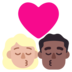 Kiss: Woman, Man, Medium-light Skin Tone, Medium-dark Skin Tone Emoji Copy Paste ― 👩🏼‍❤️‍💋‍👨🏾 - microsoft