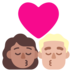 Kiss: Woman, Man, Medium Skin Tone, Medium-light Skin Tone Emoji Copy Paste ― 👩🏽‍❤️‍💋‍👨🏼 - microsoft