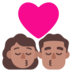 Kiss: Woman, Man, Medium Skin Tone Emoji Copy Paste ― 👩🏽‍❤️‍💋‍👨🏽 - microsoft