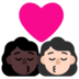 Kiss: Woman, Woman, Dark Skin Tone, Light Skin Tone Emoji Copy Paste ― 👩🏿‍❤️‍💋‍👩🏻 - microsoft