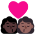 Kiss: Woman, Woman, Dark Skin Tone, Medium-dark Skin Tone Emoji Copy Paste ― 👩🏿‍❤️‍💋‍👩🏾 - microsoft