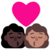 Kiss: Woman, Woman, Dark Skin Tone, Medium Skin Tone Emoji Copy Paste ― 👩🏿‍❤️‍💋‍👩🏽 - microsoft