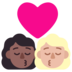 Kiss: Woman, Woman, Medium-dark Skin Tone, Medium-light Skin Tone Emoji Copy Paste ― 👩🏾‍❤️‍💋‍👩🏼 - microsoft