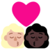 Kiss: Woman, Woman, Medium-light Skin Tone, Dark Skin Tone Emoji Copy Paste ― 👩🏼‍❤️‍💋‍👩🏿 - microsoft