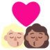 Kiss: Woman, Woman, Medium-light Skin Tone, Medium Skin Tone Emoji Copy Paste ― 👩🏼‍❤️‍💋‍👩🏽 - microsoft