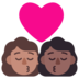 Kiss: Woman, Woman, Medium Skin Tone, Medium-dark Skin Tone Emoji Copy Paste ― 👩🏽‍❤️‍💋‍👩🏾 - microsoft