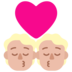Kiss: Medium-light Skin Tone Emoji Copy Paste ― 💏🏼 - microsoft