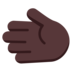 Leftwards Hand: Dark Skin Tone Emoji Copy Paste ― 🫲🏿 - microsoft