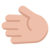 Leftwards Hand: Medium-light Skin Tone Emoji Copy Paste ― 🫲🏼 - microsoft