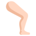 Leg: Light Skin Tone Emoji Copy Paste ― 🦵🏻 - microsoft