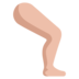 Leg: Medium-light Skin Tone Emoji Copy Paste ― 🦵🏼 - microsoft
