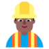 Man Construction Worker: Medium-dark Skin Tone Emoji Copy Paste ― 👷🏾‍♂ - microsoft