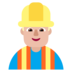 Man Construction Worker: Medium-light Skin Tone Emoji Copy Paste ― 👷🏼‍♂ - microsoft