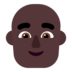 Man: Dark Skin Tone, Bald Emoji Copy Paste ― 👨🏿‍🦲 - microsoft