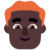 Man: Dark Skin Tone, Red Hair Emoji Copy Paste ― 👨🏿‍🦰 - microsoft