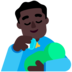 Man Feeding Baby: Dark Skin Tone Emoji Copy Paste ― 👨🏿‍🍼 - microsoft