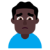 Man Frowning: Dark Skin Tone Emoji Copy Paste ― 🙍🏿‍♂ - microsoft