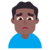 Man Frowning: Medium-dark Skin Tone Emoji Copy Paste ― 🙍🏾‍♂ - microsoft