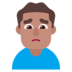 Man Frowning: Medium Skin Tone Emoji Copy Paste ― 🙍🏽‍♂ - microsoft