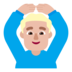 Man Gesturing OK: Medium-light Skin Tone Emoji Copy Paste ― 🙆🏼‍♂ - microsoft