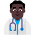 Man Health Worker: Dark Skin Tone Emoji Copy Paste ― 👨🏿‍⚕ - microsoft