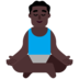 Man In Lotus Position: Dark Skin Tone Emoji Copy Paste ― 🧘🏿‍♂ - microsoft
