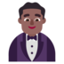 Man In Tuxedo: Medium-dark Skin Tone Emoji Copy Paste ― 🤵🏾‍♂ - microsoft