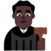 Man Judge: Dark Skin Tone Emoji Copy Paste ― 👨🏿‍⚖ - microsoft