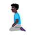 Man Kneeling: Dark Skin Tone Emoji Copy Paste ― 🧎🏿‍♂ - microsoft