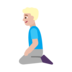 Man Kneeling: Medium-light Skin Tone Emoji Copy Paste ― 🧎🏼‍♂ - microsoft
