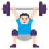 Man Lifting Weights: Light Skin Tone Emoji Copy Paste ― 🏋🏻‍♂ - microsoft