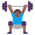 Man Lifting Weights: Medium-dark Skin Tone Emoji Copy Paste ― 🏋🏾‍♂ - microsoft