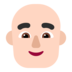 Man: Light Skin Tone, Bald Emoji Copy Paste ― 👨🏻‍🦲 - microsoft