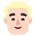 Man: Light Skin Tone, Blond Hair Emoji Copy Paste ― 👱🏻‍♂ - microsoft