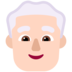 Man: Light Skin Tone, White Hair Emoji Copy Paste ― 👨🏻‍🦳 - microsoft