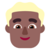 Man: Medium-dark Skin Tone, Blond Hair Emoji Copy Paste ― 👱🏾‍♂ - microsoft