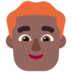 Man: Medium-dark Skin Tone, Red Hair Emoji Copy Paste ― 👨🏾‍🦰 - microsoft