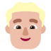 Man: Medium-light Skin Tone, Blond Hair Emoji Copy Paste ― 👱🏼‍♂ - microsoft
