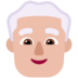 Man: Medium-light Skin Tone, White Hair Emoji Copy Paste ― 👨🏼‍🦳 - microsoft
