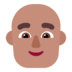 Man: Medium Skin Tone, Bald Emoji Copy Paste ― 👨🏽‍🦲 - microsoft