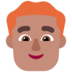 Man: Medium Skin Tone, Red Hair Emoji Copy Paste ― 👨🏽‍🦰 - microsoft