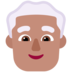 Man: Medium Skin Tone, White Hair Emoji Copy Paste ― 👨🏽‍🦳 - microsoft