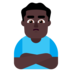 Man Pouting: Dark Skin Tone Emoji Copy Paste ― 🙎🏿‍♂ - microsoft