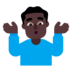 Man Shrugging: Dark Skin Tone Emoji Copy Paste ― 🤷🏿‍♂ - microsoft